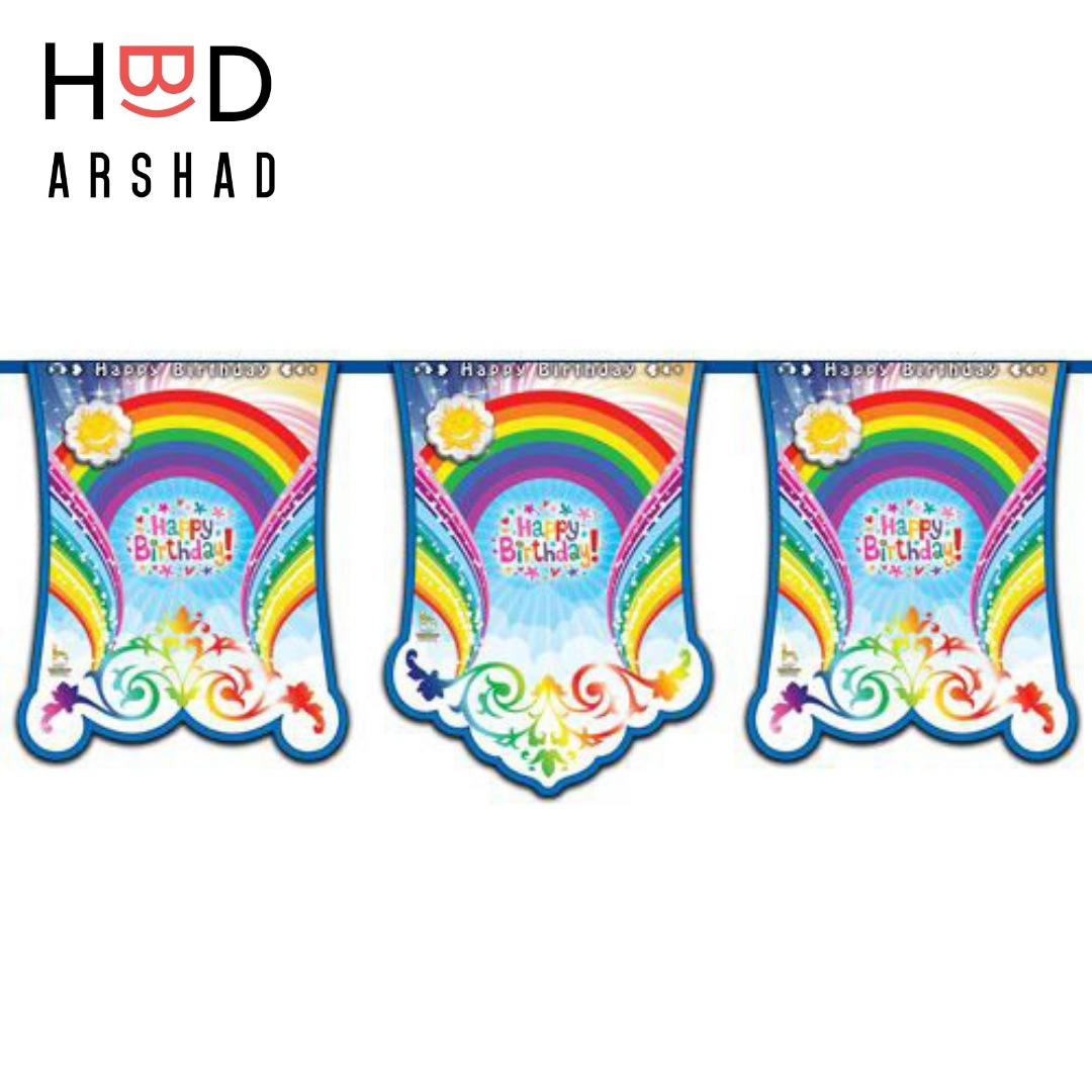 ریسه پرچم تم رنگین کمان